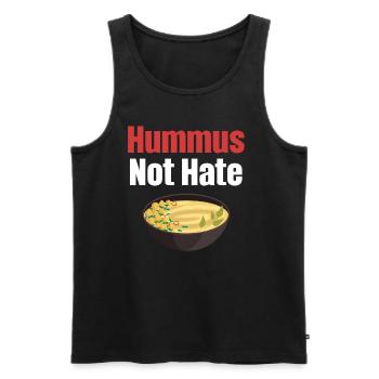 Hummus Hasst Nicht Glutenfreie Falafel Jüdische - Männer Premium Bio Tank Top - Schwarz - Vorne - AI Model Male 178 light (178cm)