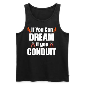 If you can dream of it, guide the - Men's Premium Organic Tank Top - black - Front - AI Model Male 178 light (178cm)