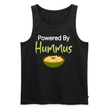 Powered By Hummus Glutenfreie Falafel Jüdische - Männer Premium Bio Tank Top - Schwarz - Vorne - AI Model Male 178 light (178cm)