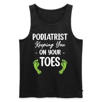 Podiatrist Keeping Their Feet Real Cute Pedicure - Men's Premium Organic Tank Top - black - Front - AI Model Male 178 light (178cm)