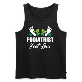 Podiatrist Feet Love Funny Pedicure Plantar - Men's Premium Organic Tank Top - black - Front - AI Model Male 178 light (178cm)