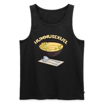 Hummusexuell Glutenfreie Falafel Jüdische - Männer Premium Bio Tank Top - Schwarz - Vorne - AI Model Male 178 light (178cm)