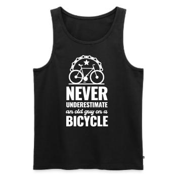 Unterschätze Niemals Einen Alten Darm Auf Einem - Männer Premium Bio Tank Top - Schwarz - Vorne - Michal (187cm)
