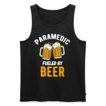 Paramedics are trained by the rescue workers - Men's Premium Organic Tank Top - black - Front - Michal (187cm)