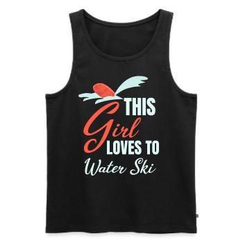 This girl loves to water ski jet ski - Men's Premium Organic Tank Top - black - Front - Michal (187cm)