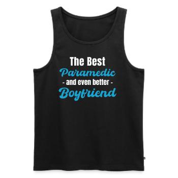 Der Beste Rettungssanitäter Und Sogar Ein - Männer Premium Bio Tank Top - Schwarz - Vorne - Michal (187cm)
