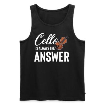 Cello Is Always The Answer Cellist Musical - Men's Premium Organic Tank Top - black - Front - Michal (187cm)