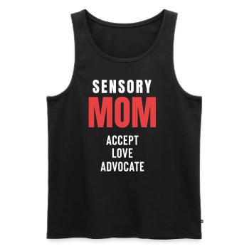 Eltern mit bes Sensorische Mutter Akzeptiert Love - Männer Premium Bio Tank Top - Schwarz - Vorne - AI Model Male 178 light (178cm)