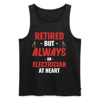 I'm a retired electrician, I need to - Men's Premium Organic Tank Top - black - Front - AI Model Male 178 light (178cm)