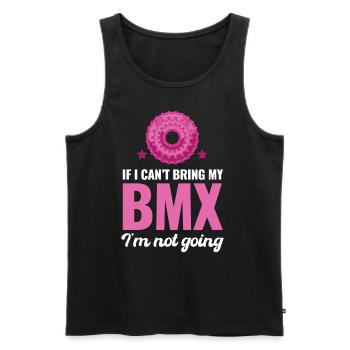 Si je ne peux pas apporter mon bmx, j’irai - Débardeur bio Premium Homme - noir - Devant - Michal (187cm)