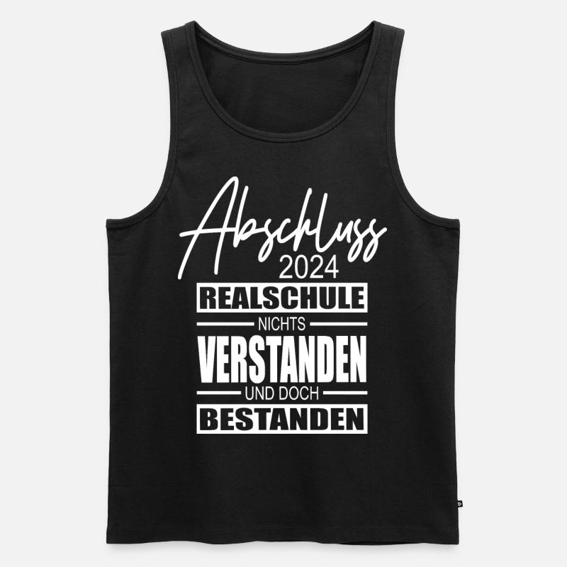 Abschluss 2024 Realschule - Männer Premium Bio Tank Top - Schwarz