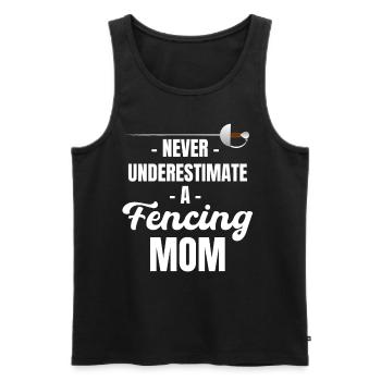 Unterschätzen Sie Niemals Eine Fechtmutter En - Männer Premium Bio Tank Top - Schwarz - Vorne - Michal (187cm)