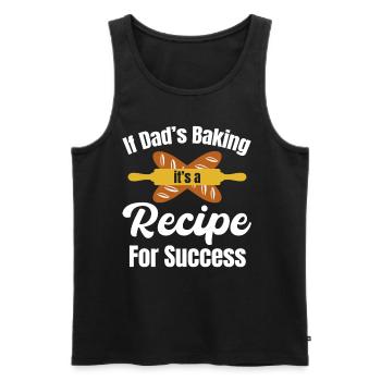 Wenn Papa Backt, Ist Das Ein Erfolgsrezept. - Männer Premium Bio Tank Top - Schwarz - Vorne - Michal (187cm)