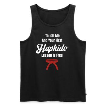 Le Hapkido est plus qu’un passe-temps, c’est un - Débardeur bio Premium Homme - noir - Devant - Michal (187cm)