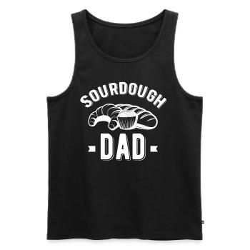 Sourdough dad, Funny baker dad, - Men's Premium Organic Tank Top - black - Front - AI Model Male 178 light (178cm)