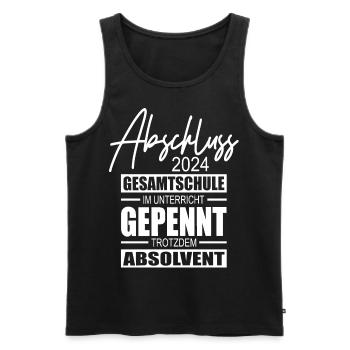 Abschluss 2024 Gesamtschule - Männer Premium Bio Tank Top - Schwarz - Vorne - AI Model Male 178 light (178cm)