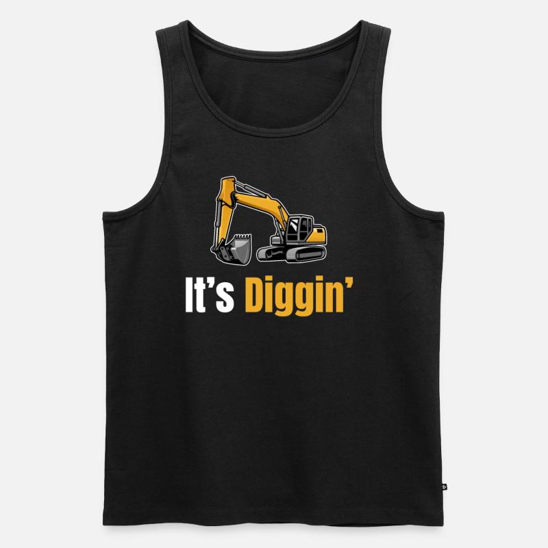 It's Diggin Time: Baggerfahrer, Baggerfahrer, - Männer Premium Bio Tank Top - Schwarz