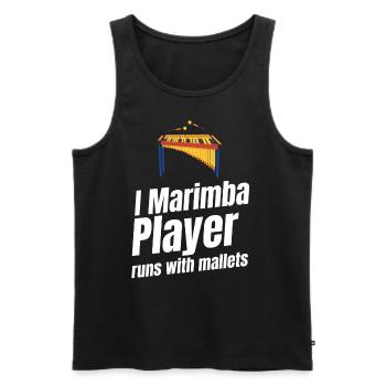 I Marimba player running with mallets Orchestra - Men's Premium Organic Tank Top - black - Front - AI Model Male 178 light (178cm)