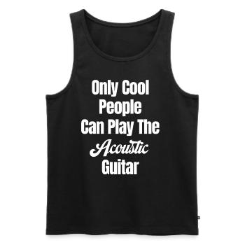 Only cool people can do the - Men's Premium Organic Tank Top - black - Front - AI Model Male 178 light (178cm)