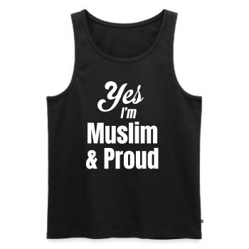 Mein Recht, Meine Stimme, Mein Hijab, Meine Wahl, - Männer Premium Bio Tank Top - Schwarz - Vorne - AI Model Male 178 light (178cm)