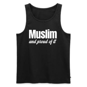 Muslim Und Stolz Darauf Arabisch Kareem Haram - Männer Premium Bio Tank Top - Schwarz - Vorne - Michal (187cm)