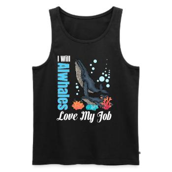 I'm going to alwale love my job funnier - Men's Premium Organic Tank Top - black - Front - AI Model Male 178 light (178cm)