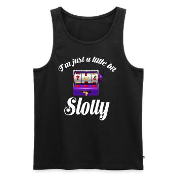Ich Bin Nur Ein Bisschen Fauler - Männer Premium Bio Tank Top - Schwarz - Vorne - Michal (187cm)