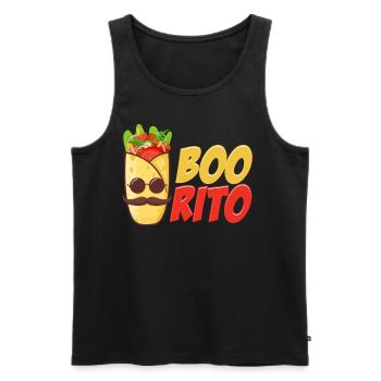 Boorito Burrito Jeux de mots Margarita mexicaine - Débardeur bio Premium Homme - noir - Devant - AI Model Male 178 light (178cm)