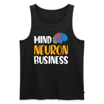 Neurone Affaires Drôle Neurodoctor - Débardeur bio Premium Homme - noir - Devant - AI Model Male 178 light (178cm)