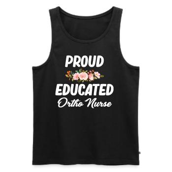 Ortho Proud Trained Ortho-nurse - Men's Premium Organic Tank Top - black - Front - Michal (187cm)