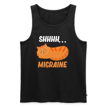 Chut Migraine Merci Maladie Trouble - Débardeur bio Premium Homme - noir - Devant - Michal (187cm)