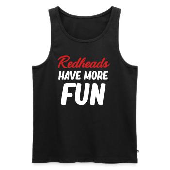 Rothaarige Haben Mehr Spaß Britisch-irischer St. - Männer Premium Bio Tank Top - Schwarz - Vorne - Michal (187cm)
