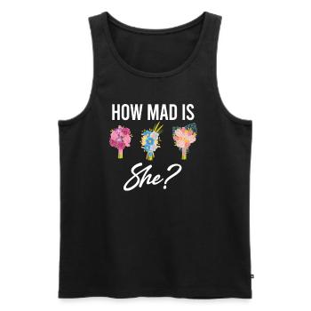 Wie Wütend Ist Sie? Lustiger Florist Botanischer - Männer Premium Bio Tank Top - Schwarz - Vorne - Michal (187cm)