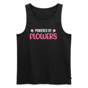 Propulsé par des fleurs Fleuriste drôle - Débardeur bio Premium Homme - noir - Devant - AI Model Male 178 light (178cm)