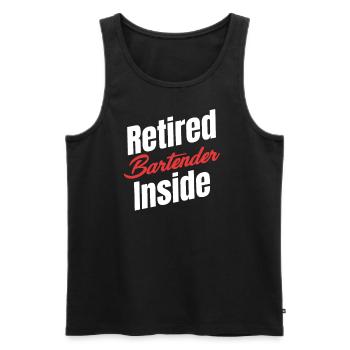 Barkeeper Im Ruhestand Barkeeper Kellner - Männer Premium Bio Tank Top - Schwarz - Vorne - Michal (187cm)