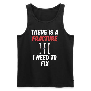 There's a fracture I need to fix - Men's Premium Organic Tank Top - black - Front - AI Model Male 178 light (178cm)