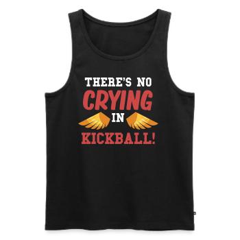 There is no crying at kickball! Soccer Soccer - Men's Premium Organic Tank Top - black - Front - Michal (187cm)