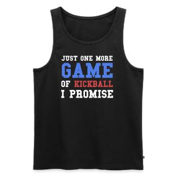 Nur Noch Ein Spiel Kickball, Das Verspreche Ich. - Männer Premium Bio Tank Top - Schwarz - Vorne - Michal (187cm)