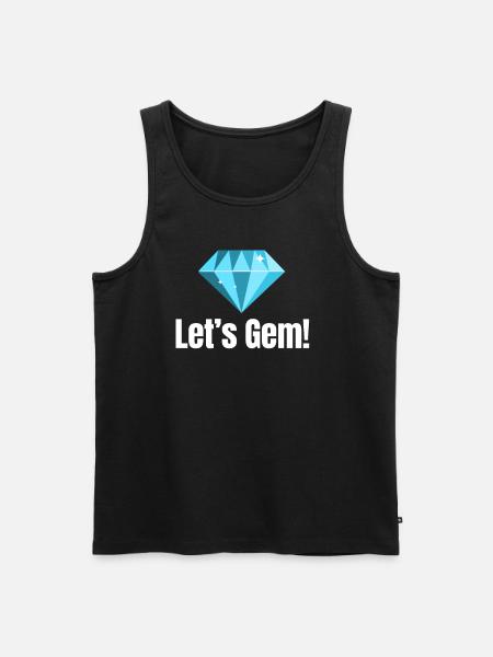 Let's be gemstone! Funny Jeweler - Men's Premium Organic Tank Top - black