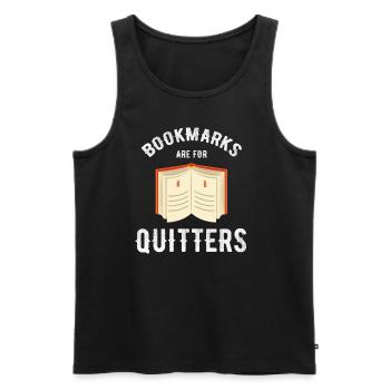 Lesezeichen Sind Für Quitter Abibliophobie - Männer Premium Bio Tank Top - Schwarz - Vorne - AI Model Male 178 light (178cm)