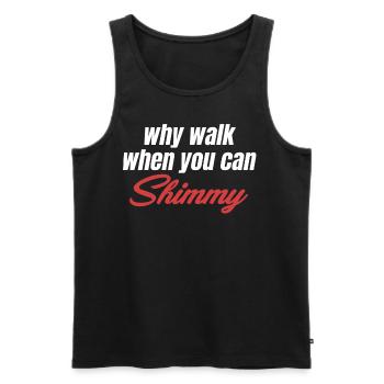 Warum Gehen, Wenn Sie Sich Hangeln Können Lustige - Männer Premium Bio Tank Top - Schwarz - Vorne - AI Model Male 178 light (178cm)