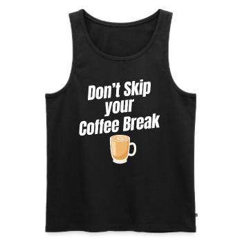 Lassen Sie Ihre Kaffeepause Nicht Aus Cafecito - Männer Premium Bio Tank Top - Schwarz - Vorne - AI Model Male 178 light (178cm)