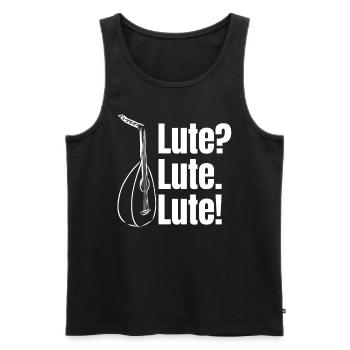 Luth? Luth. Luth! Musicien à cordes Mandoliniste - Débardeur bio Premium Homme - noir - Devant - AI Model Male 178 light (178cm)