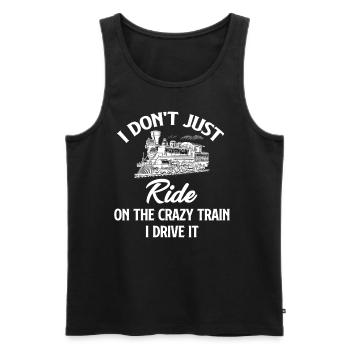 I don't just take the train, I drive it - Men's Premium Organic Tank Top - black - Front - AI Model Male 178 light (178cm)