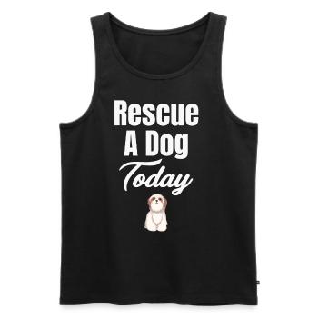 Rette Heute Einen Hund Tierarzt Dogaholic Pet - Männer Premium Bio Tank Top - Schwarz - Vorne - Michal (187cm)
