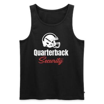 Quarterback Security Funny Football Lineman - Men's Premium Organic Tank Top - black - Front - Michal (187cm)
