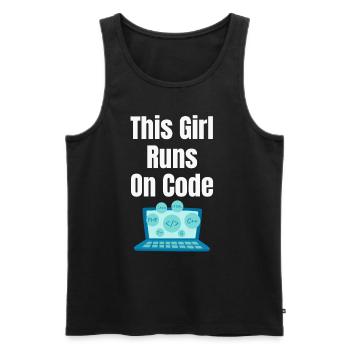Dieses Mädchen Läuft Auf Codes Programmierer - Männer Premium Bio Tank Top - Schwarz - Vorne - AI Model Male 178 light (178cm)