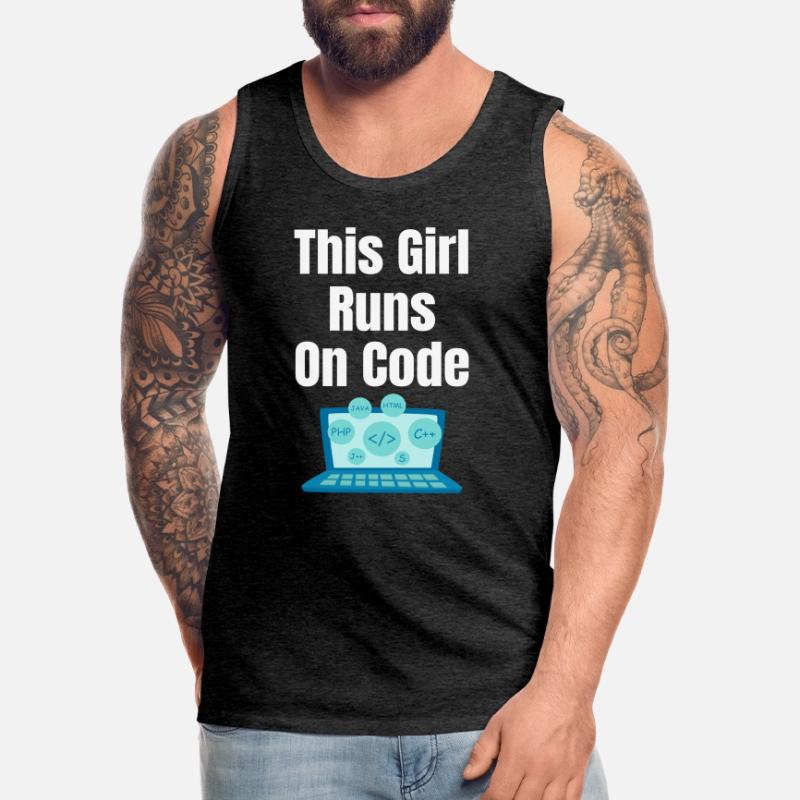 Dieses Mädchen Läuft Auf Codes Programmierer Männer Premium Bio Tank Top