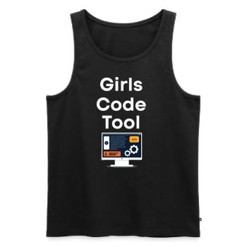 Mädchen Programmieren Auch Programmierer - Männer Premium Bio Tank Top - Schwarz - Vorne - AI Model Male 178 light (178cm)