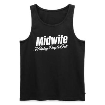 Midwife helps people obstetricians - Men's Premium Organic Tank Top - black - Front - Michal (187cm)